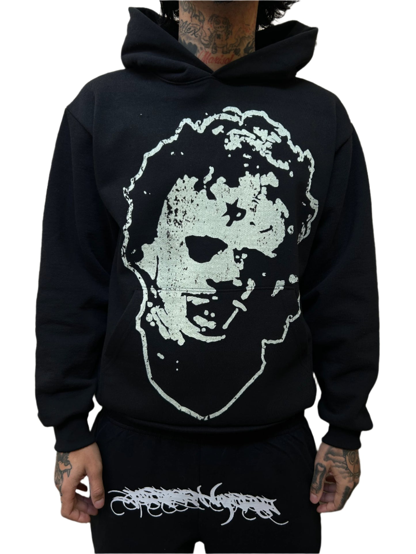 LEATHERFACE ULTRA HEAVYWEIGHT HOODIE BLK/CREME