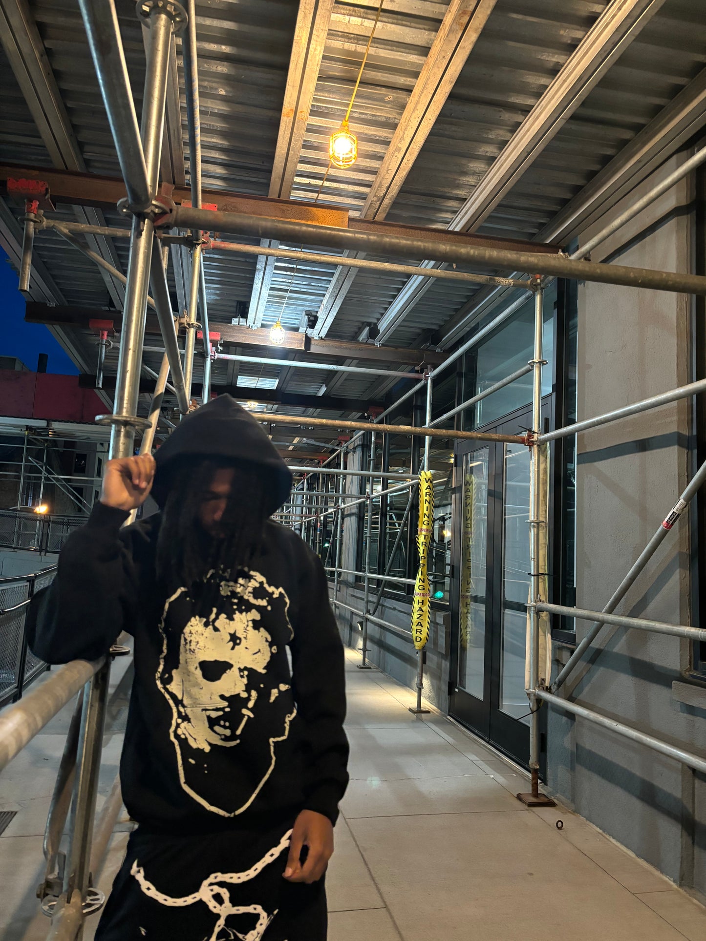 LEATHERFACE ULTRA HEAVYWEIGHT HOODIE BLK/CREME