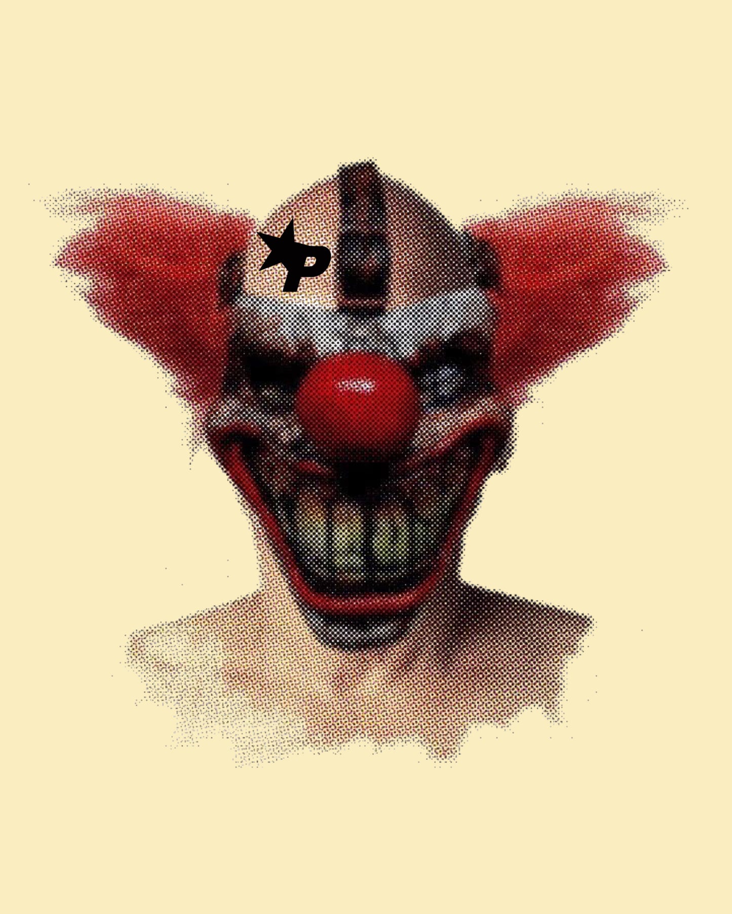 TWISTED CLOWN TEE CREME