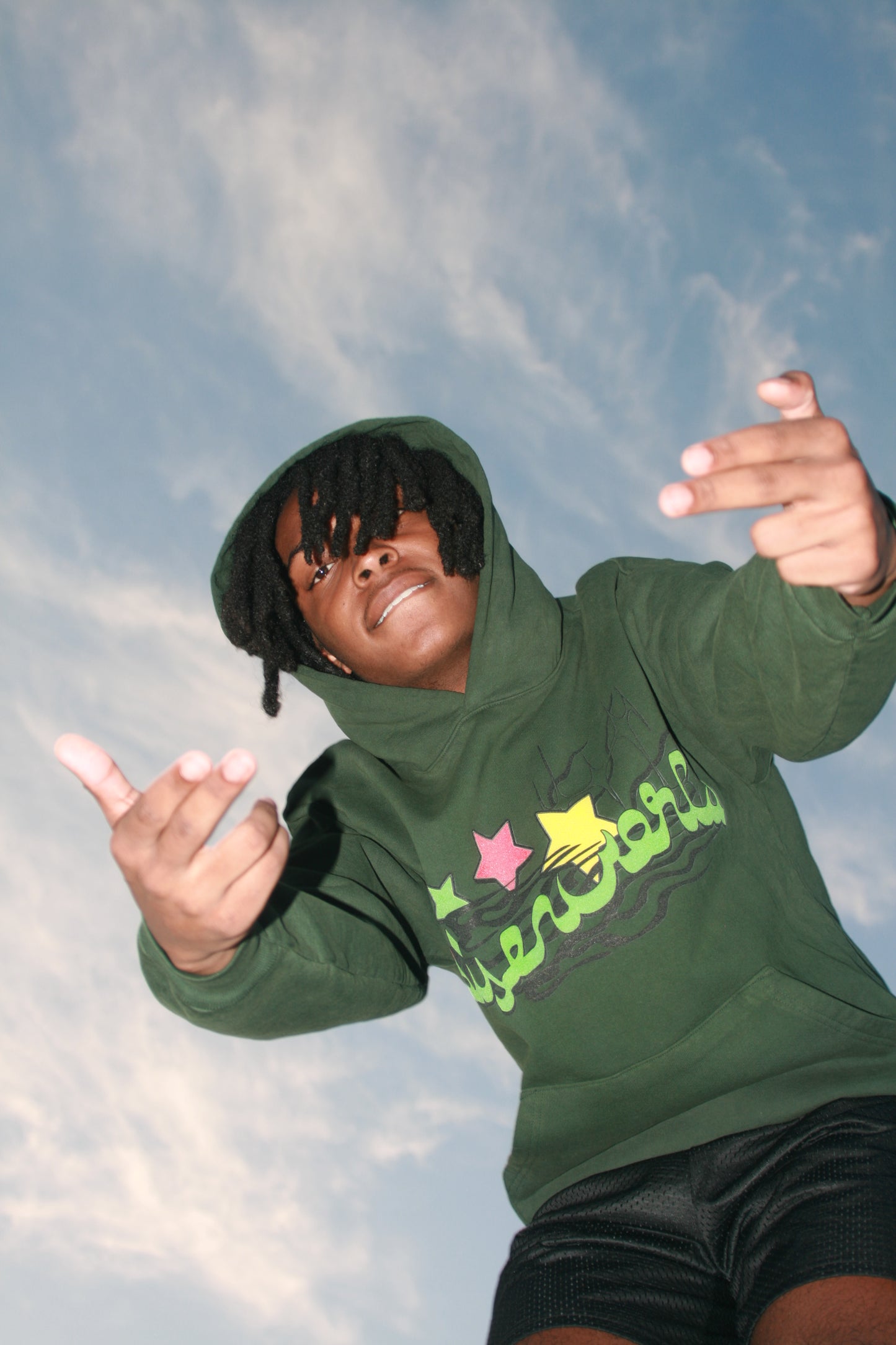 DISTORTED FAITH ULTRA HEAVYWEIGHT HOODIE IVY